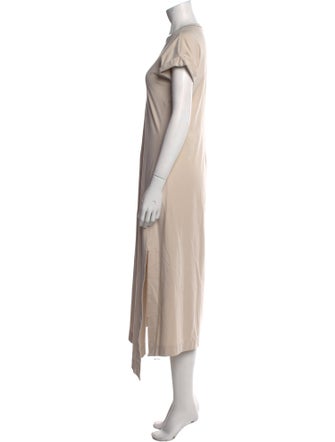 Brunello Cucinelli Scoop Neck Midi Length Dress