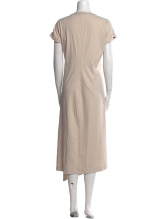 Brunello Cucinelli Scoop Neck Midi Length Dress