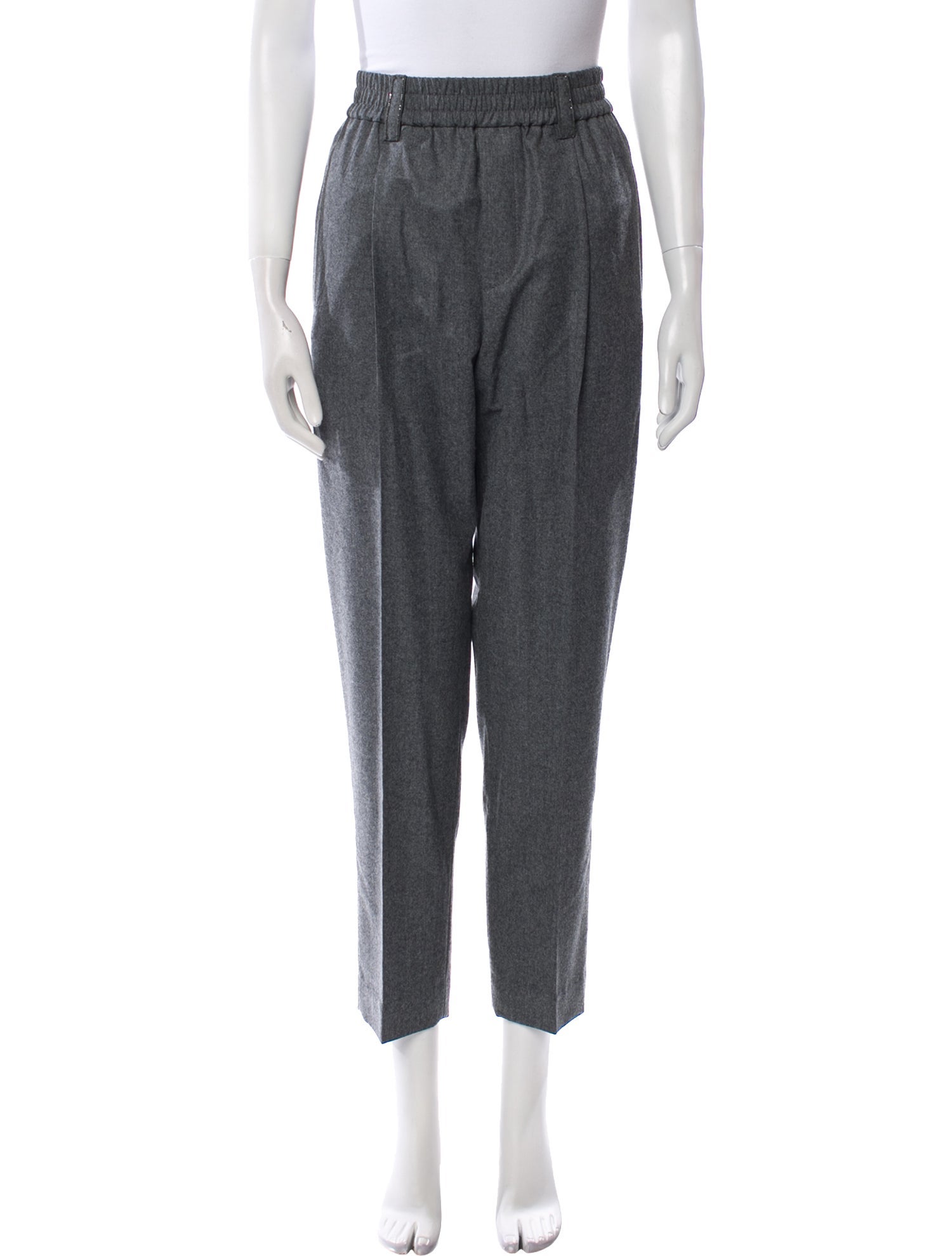 Brunello Cucinelli Virgin Wool Straight Leg Pants