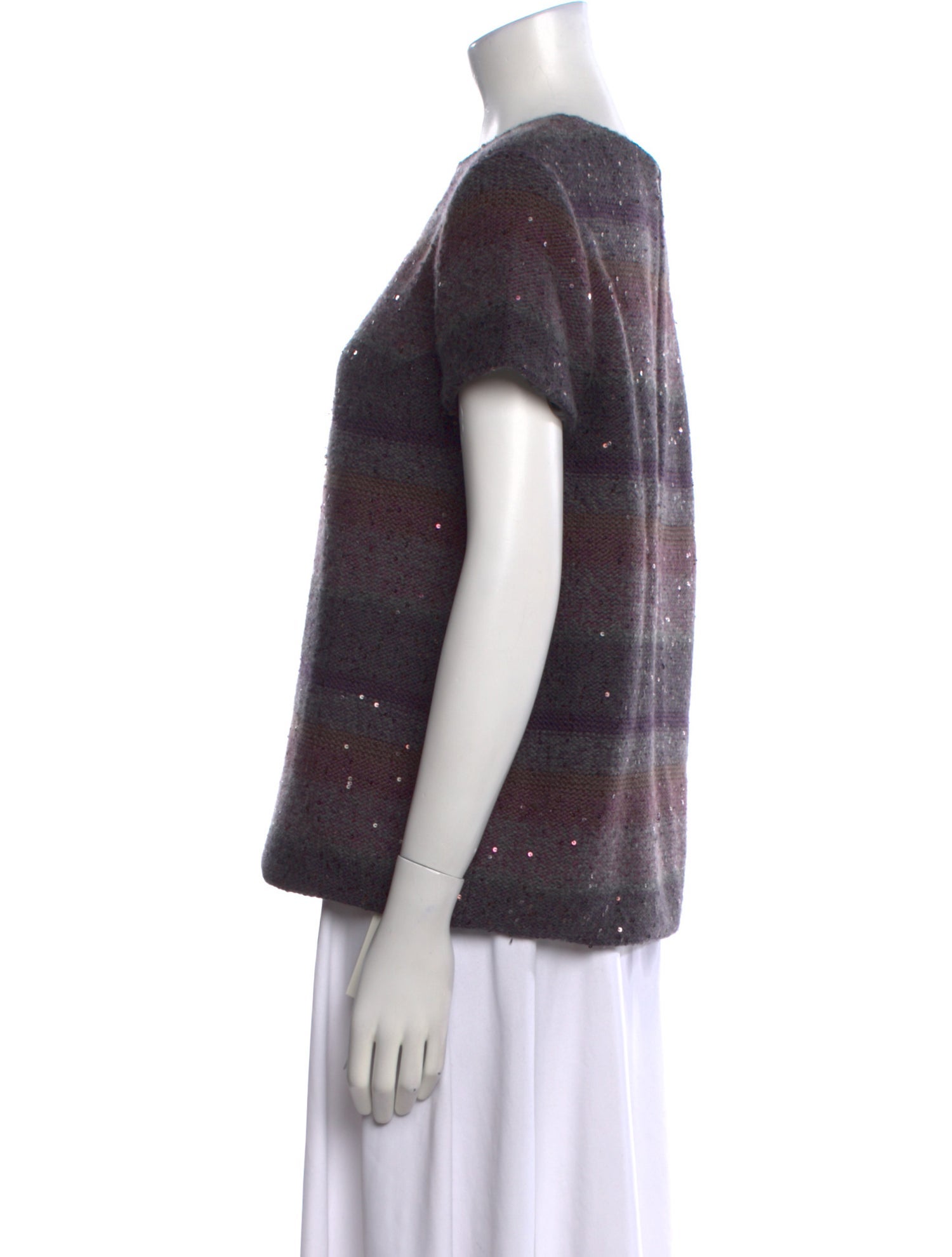 Brunello Cucinelli Cashmere Striped T-Shirt