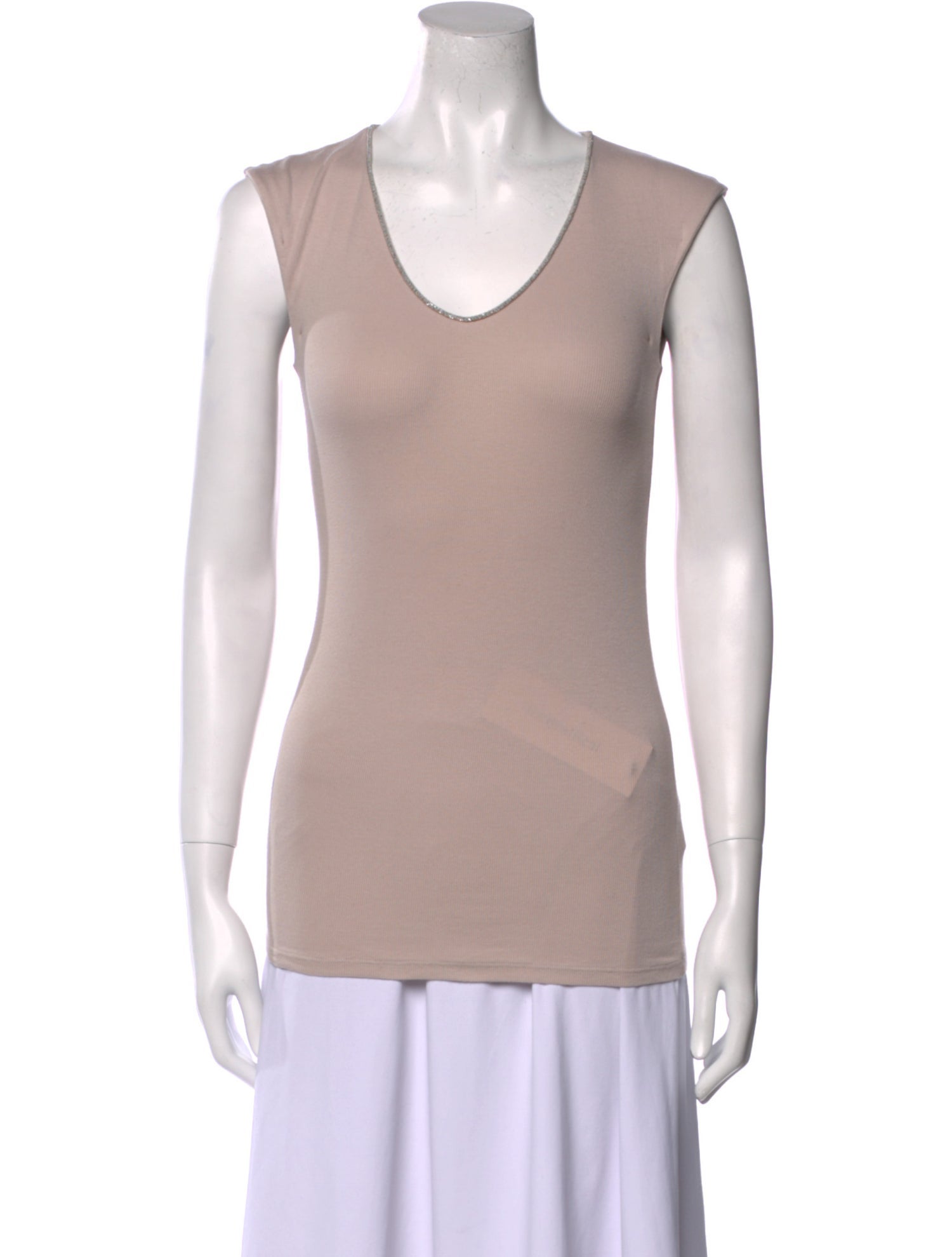 Brunello Cucinelli V-Neck Sleeveless Top