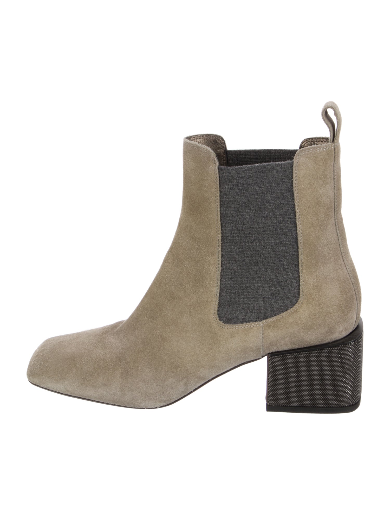 Brunello Cucinelli Monili Suede Chelsea Boots
