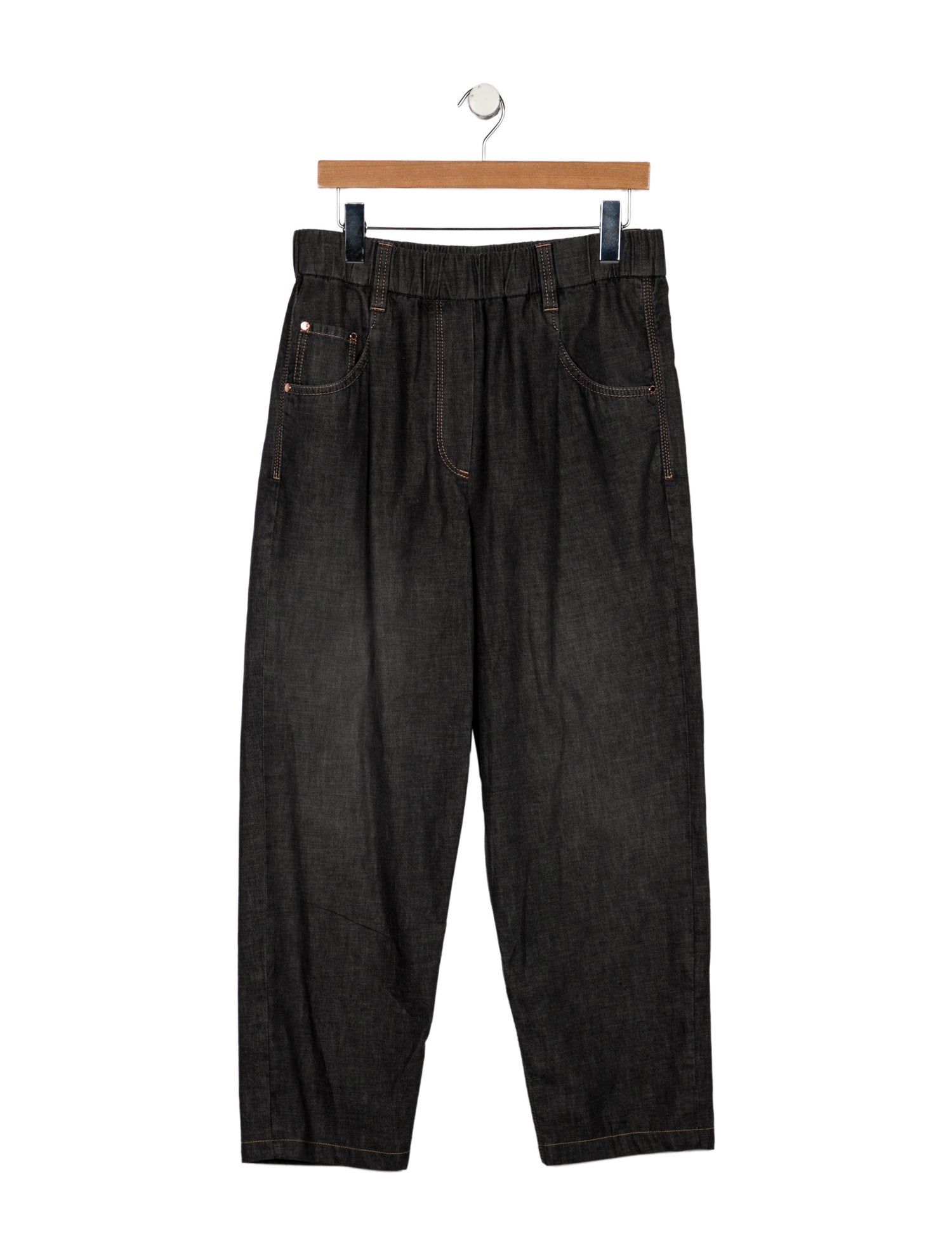 Brunello Cucinelli High-Rise Straight Leg Jeans