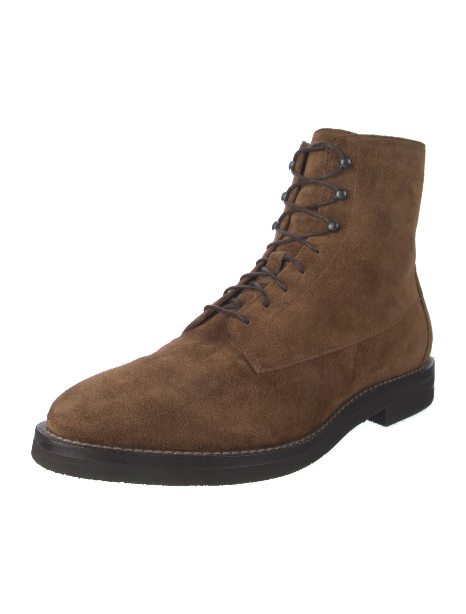 Brunello Cucinelli Suede Lace-Up Boots