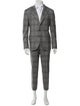 Brunello Cucinelli Virgin Wool Plaid Print Two-Piece Suit