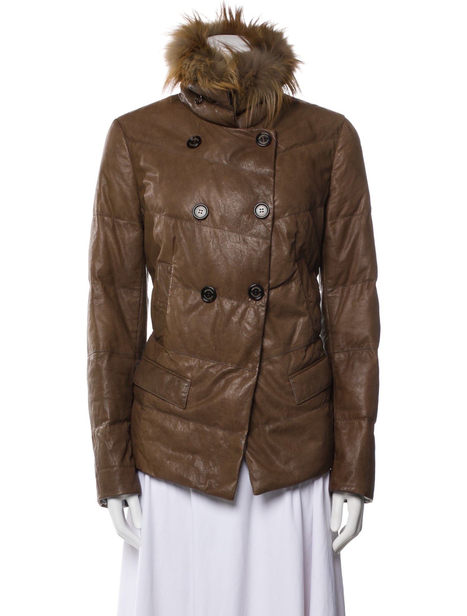 Brunello Cucinelli Leather Utility Jacket