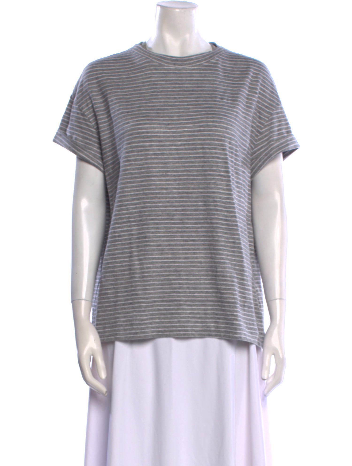 Brunello Cucinelli Linen Striped T-Shirt