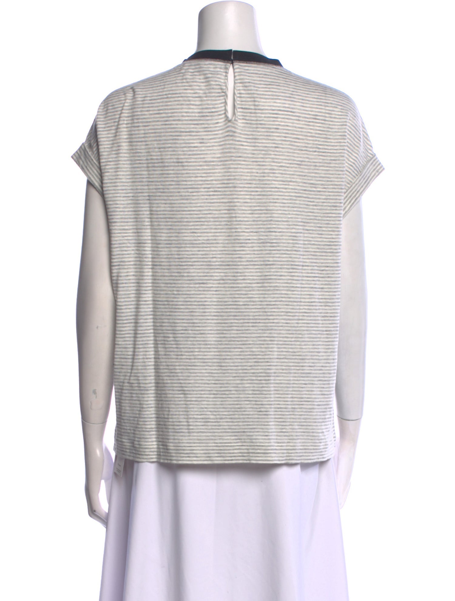 Brunello Cucinelli Striped Crew Neck T-Shirt