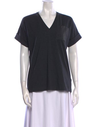 Brunello Cucinelli V-Neck Short Sleeve T-Shirt