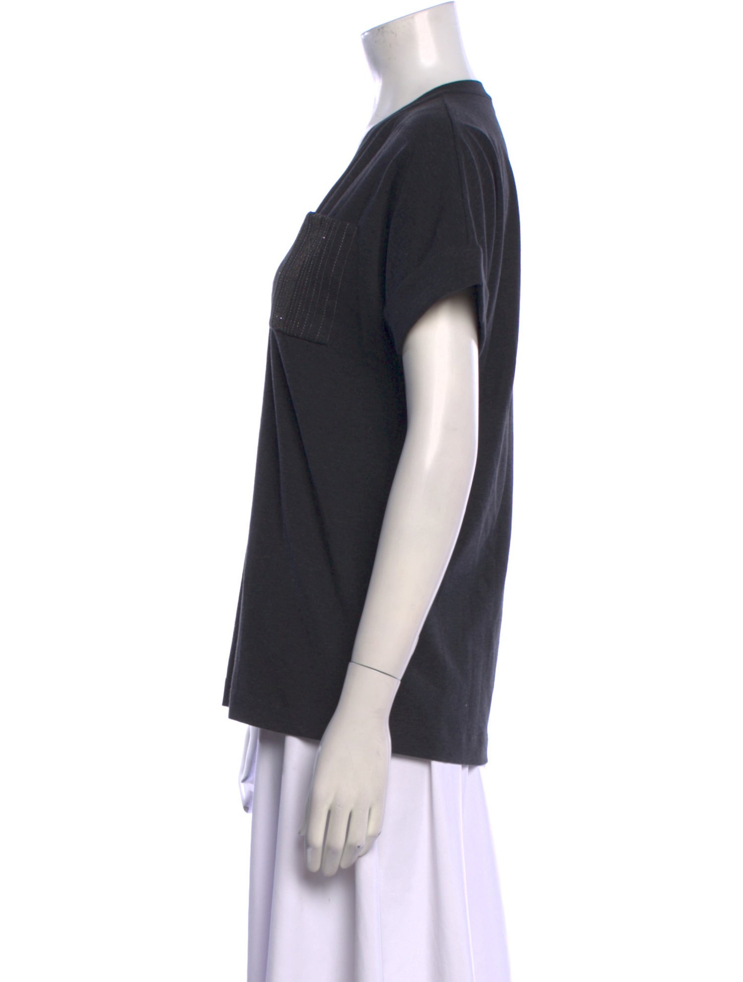 Brunello Cucinelli V-Neck Short Sleeve T-Shirt