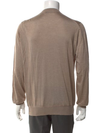 Brunello Cucinelli Cashmere Crew Neck Polo Sweater
