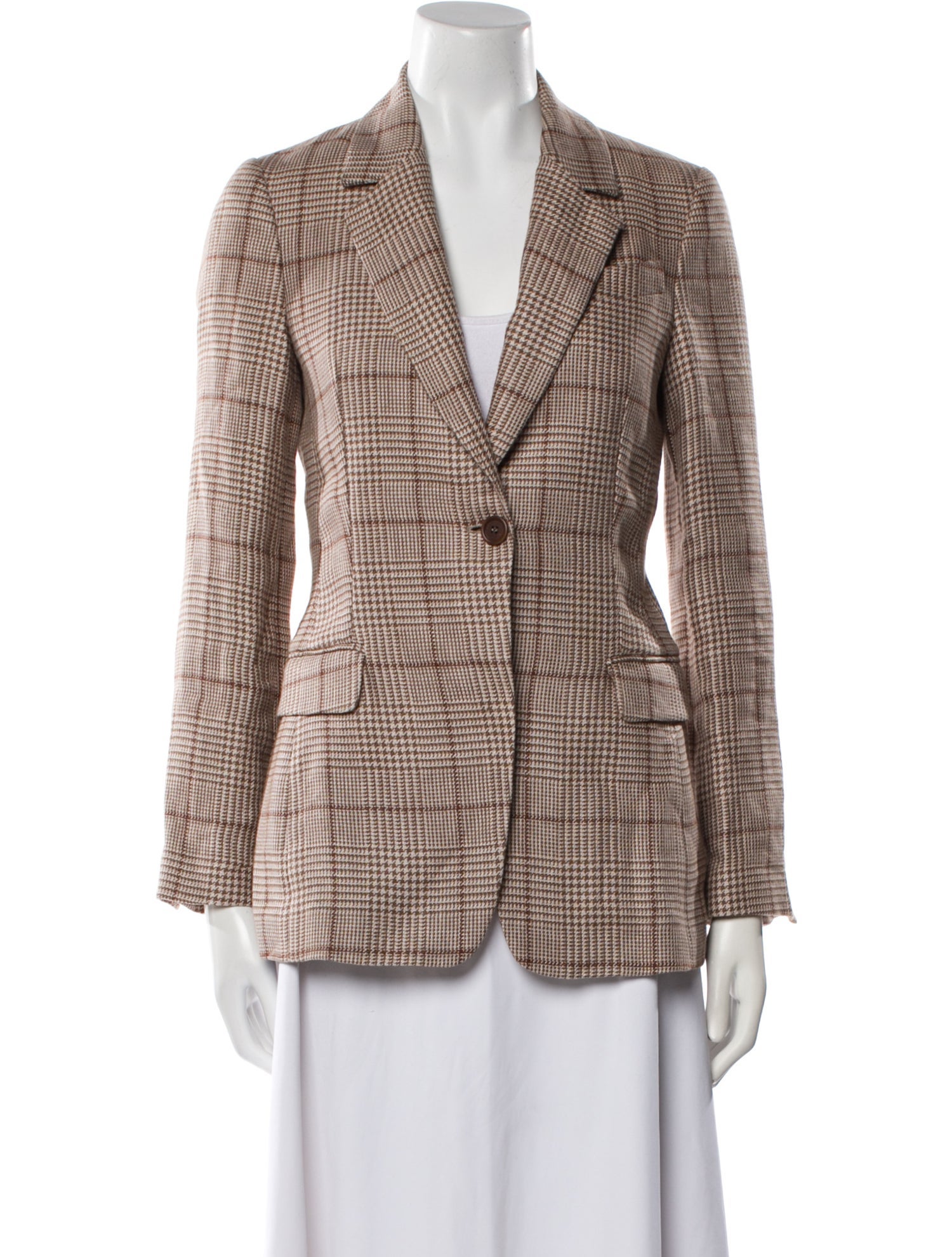 Brunello Cucinelli Plaid Print Blazer
