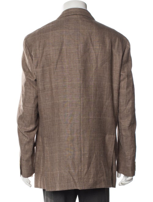 Brunello Cucinelli Linen Plaid Print Blazer