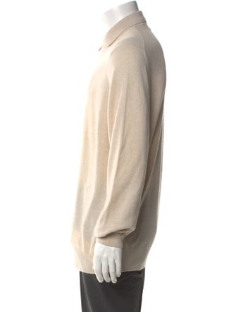 Brunello Cucinelli Cashmere Mock Neck Polo Sweater