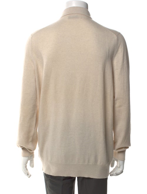 Brunello Cucinelli Cashmere Mock Neck Polo Sweater