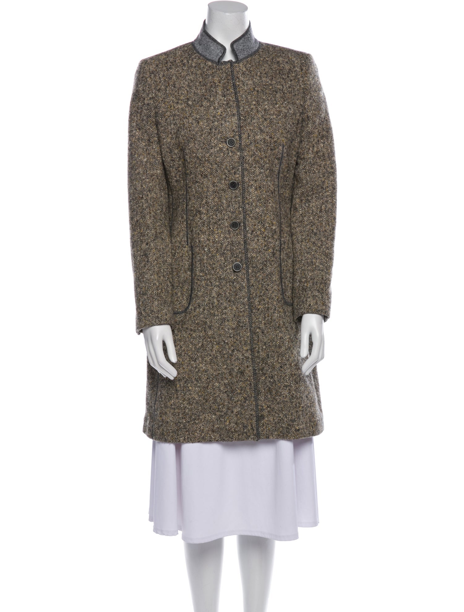 Brunello Cucinelli Virgin Wool Printed Coat