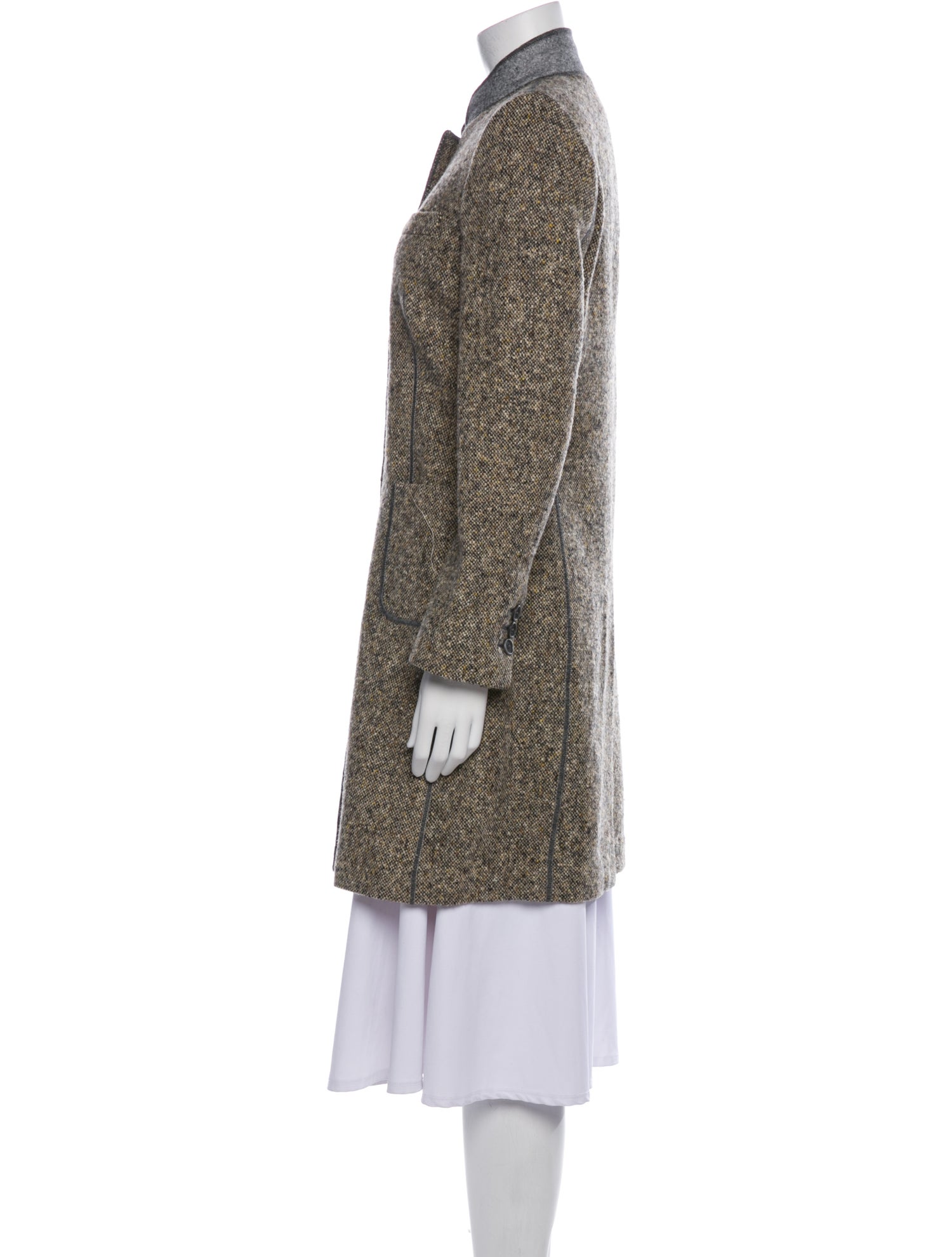 Brunello Cucinelli Virgin Wool Printed Coat