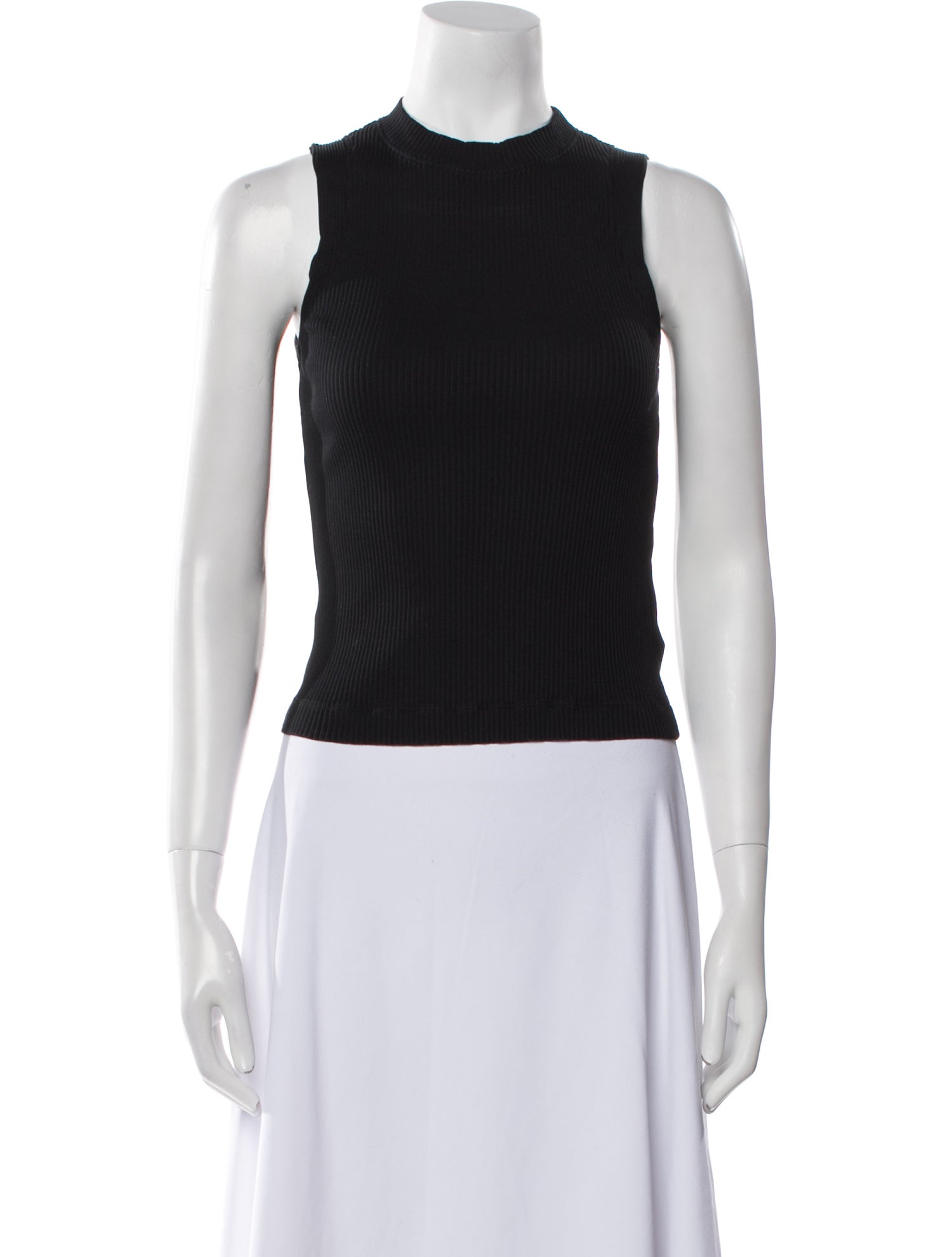 Brunello Cucinelli Crew Neck Sleeveless Crop Top