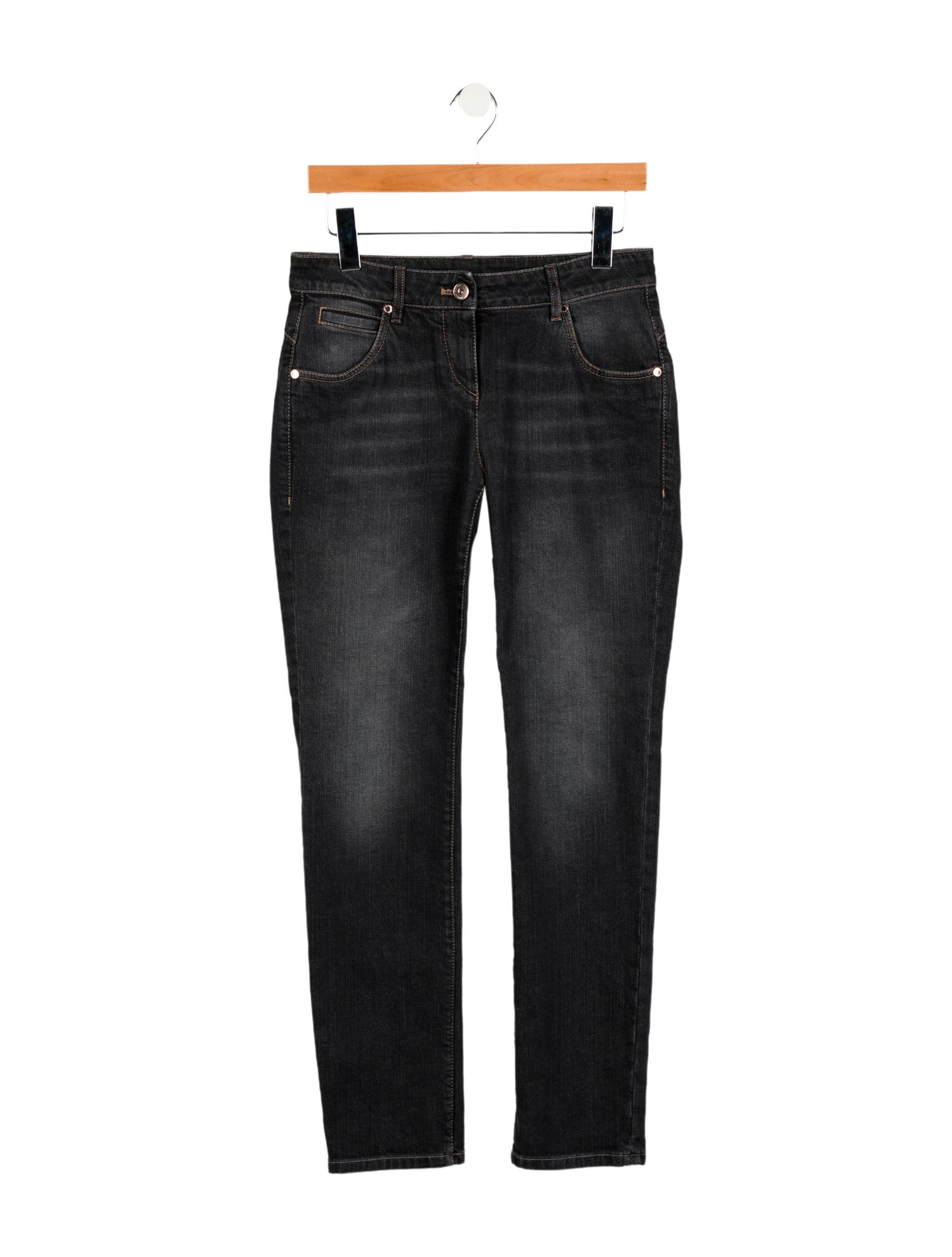 Brunello Cucinelli Mid-Rise Straight Leg Jeans