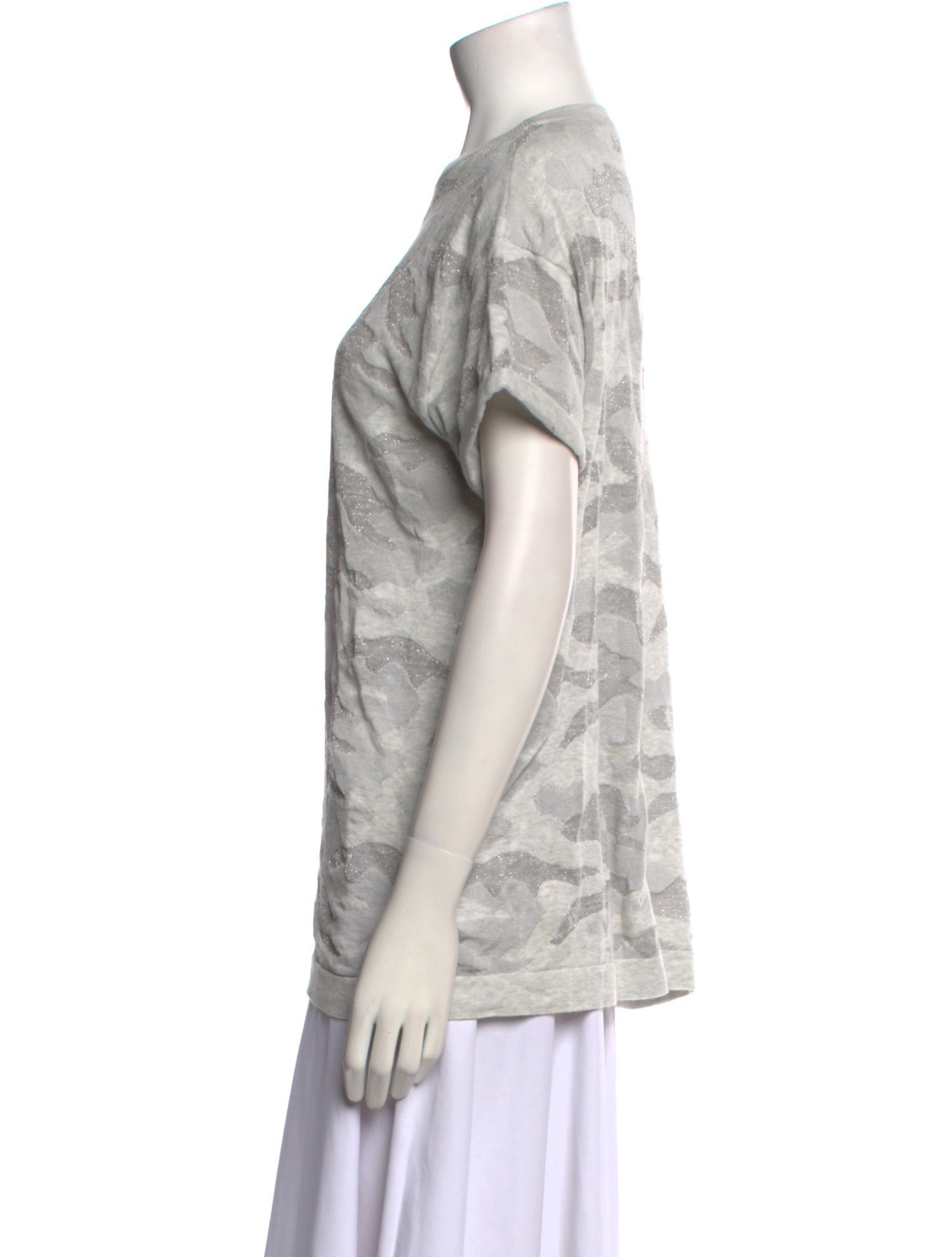 Brunello Cucinelli Printed Scoop Neck Sweater