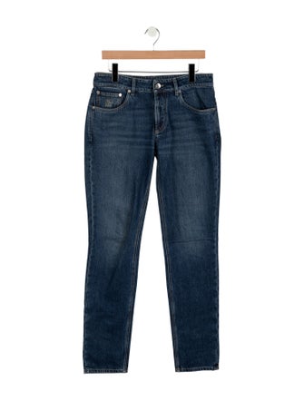 Brunello Cucinelli Mid-Rise Straight Leg Jeans