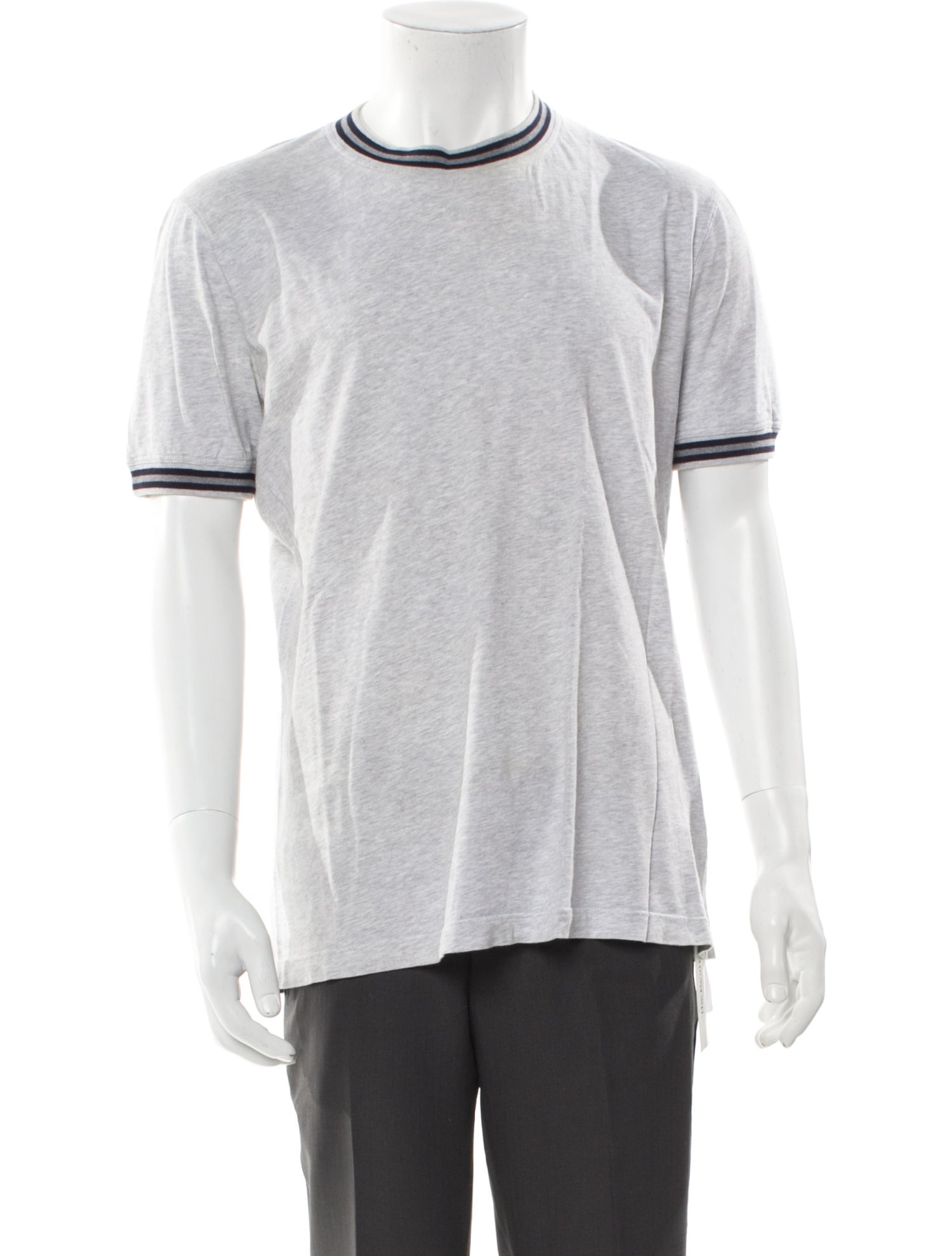 Brunello Cucinelli Striped Crew Neck T-Shirt