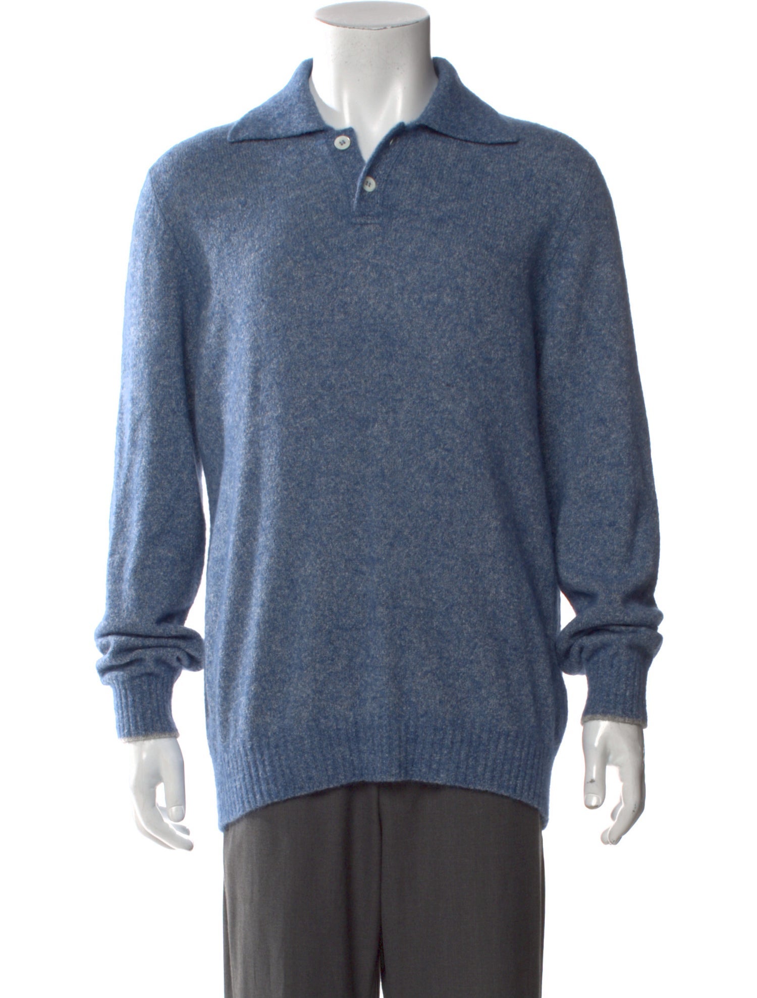 Brunello Cucinelli Crew Neck Long Sleeve Polo Sweater w/ Tags