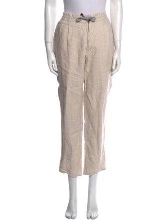 Brunello Cucinelli Linen Straight Leg Pants