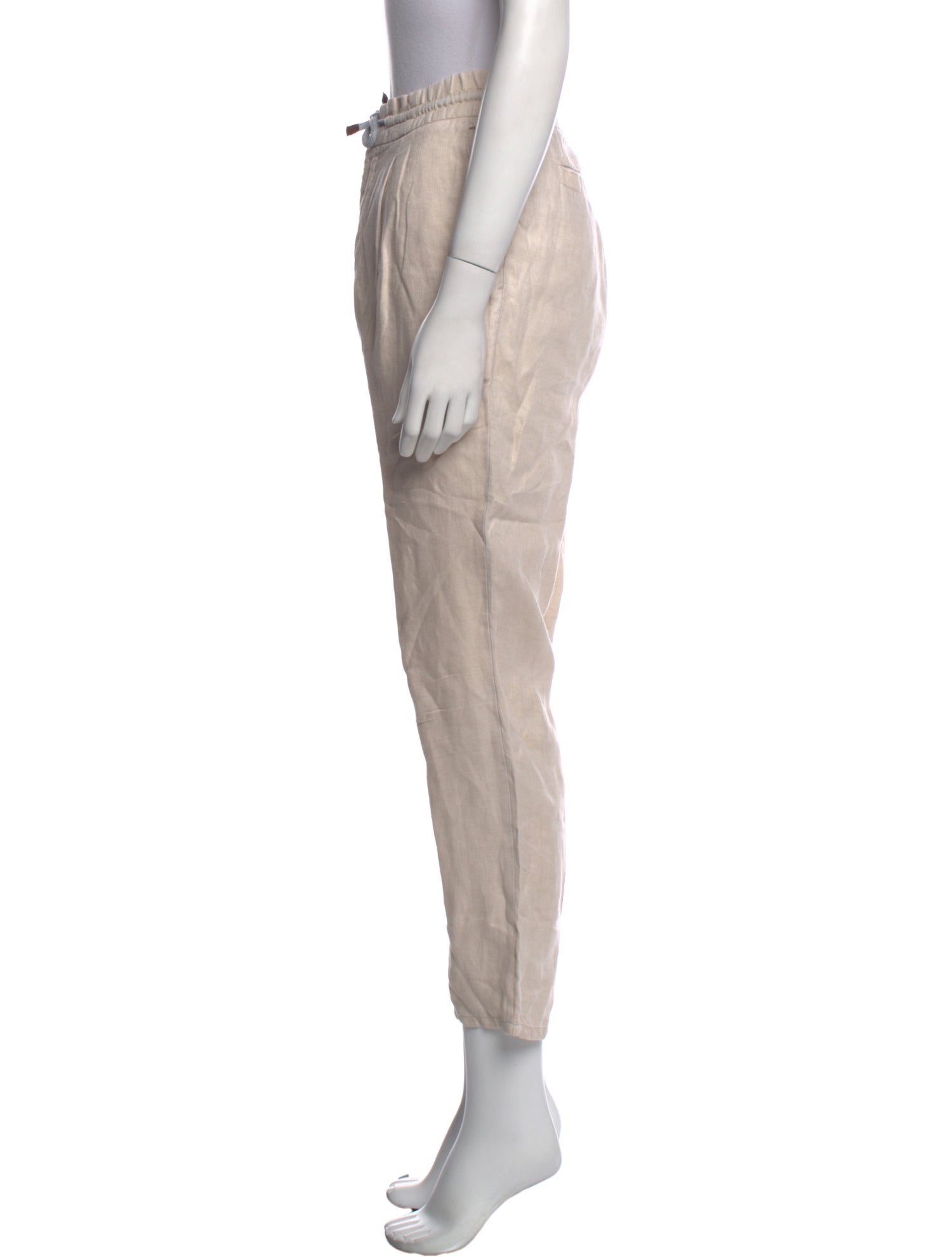 Brunello Cucinelli Linen Straight Leg Pants