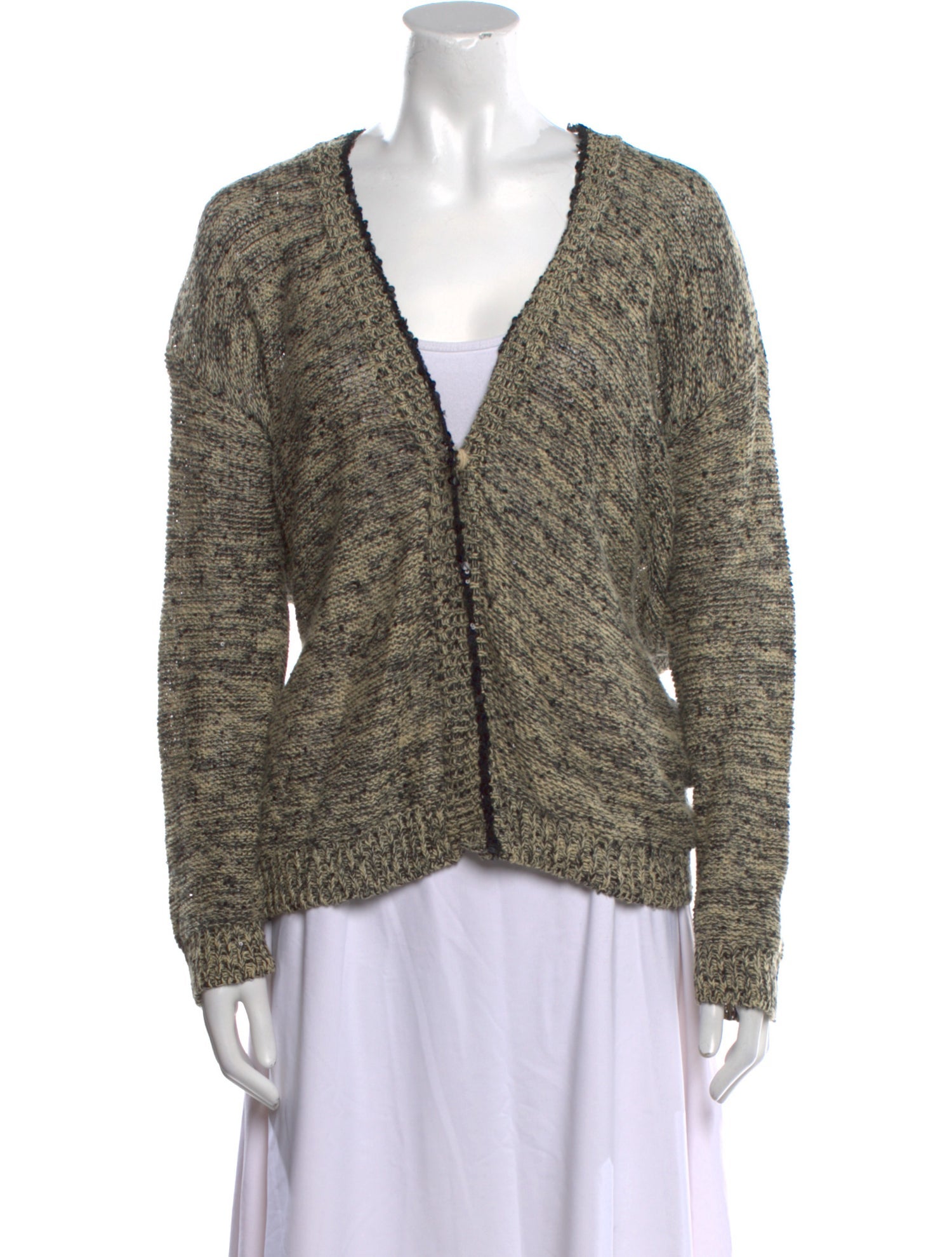 Brunello Cucinelli Hemp V-Neck Sweater