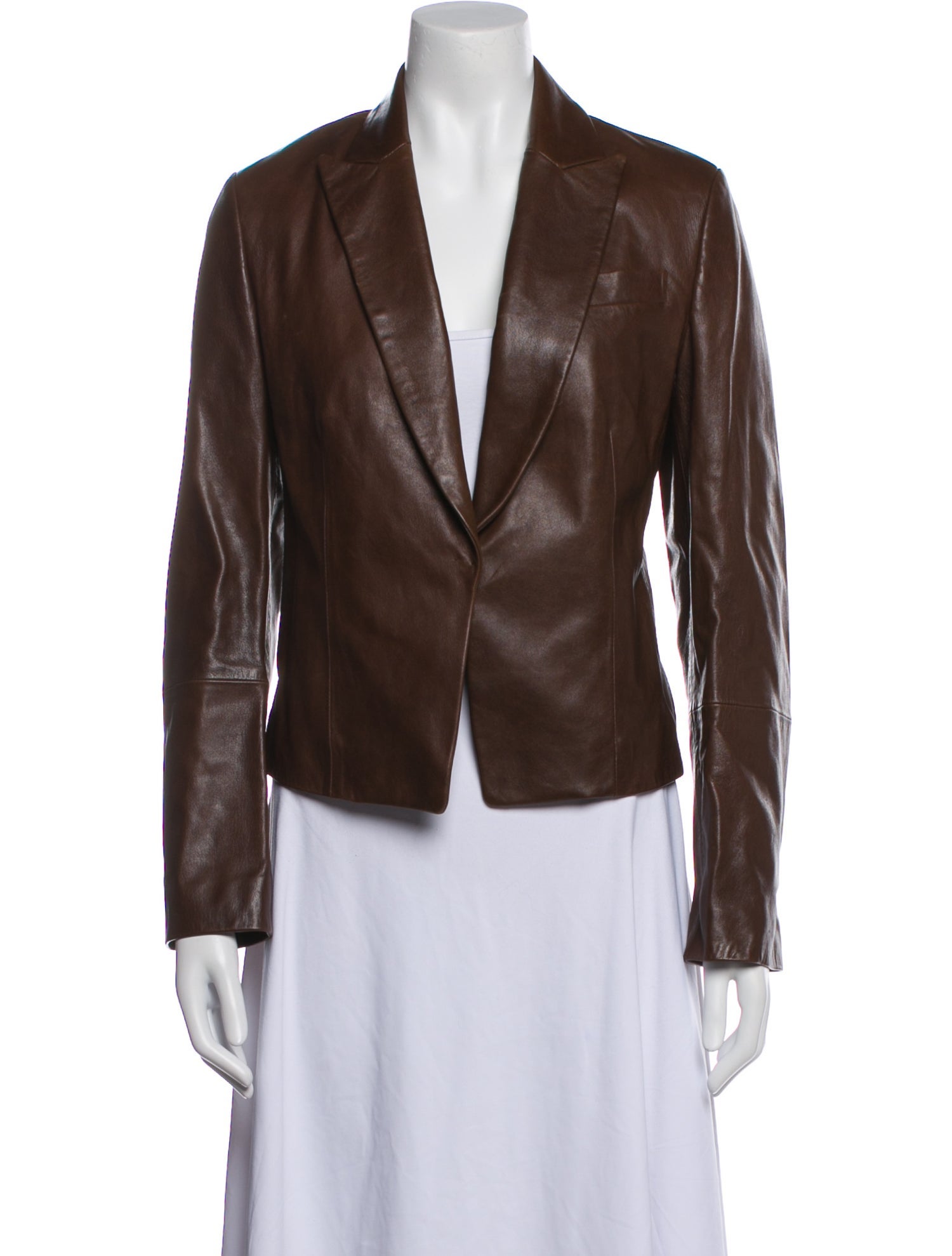 Brunello Cucinelli Leather Blazer