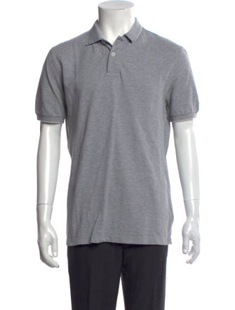 Brunello Cucinelli Monili Collar Polo Shirt