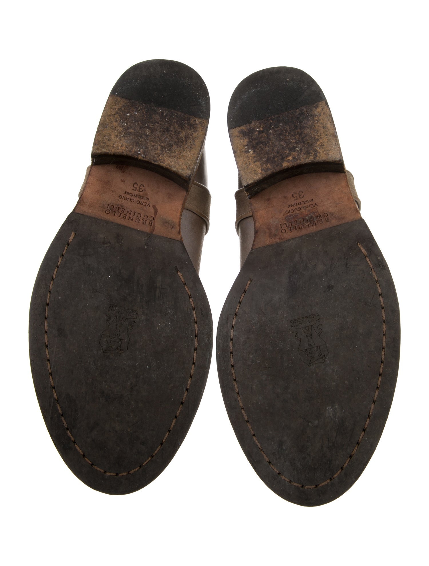 Brunello Cucinelli Leather Moto Boots