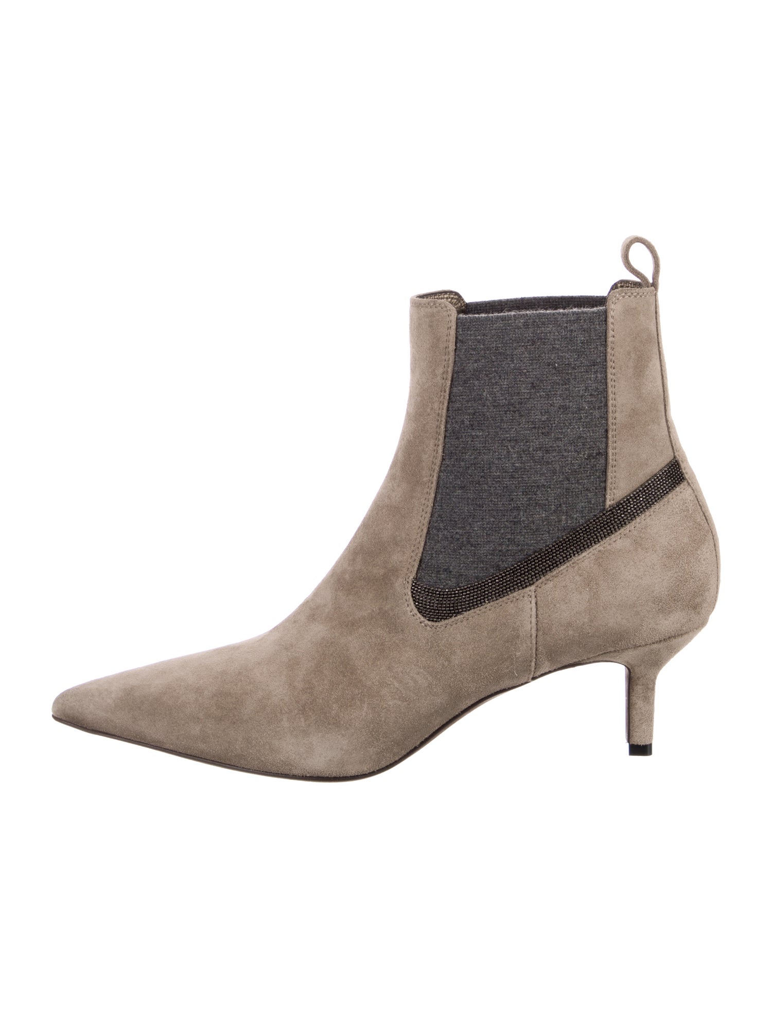 Brunello Cucinelli Monili Suede Chelsea Boots