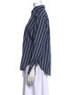 Brunello Cucinelli Striped Long Sleeve Button-Up Top