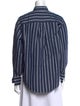Brunello Cucinelli Striped Long Sleeve Button-Up Top