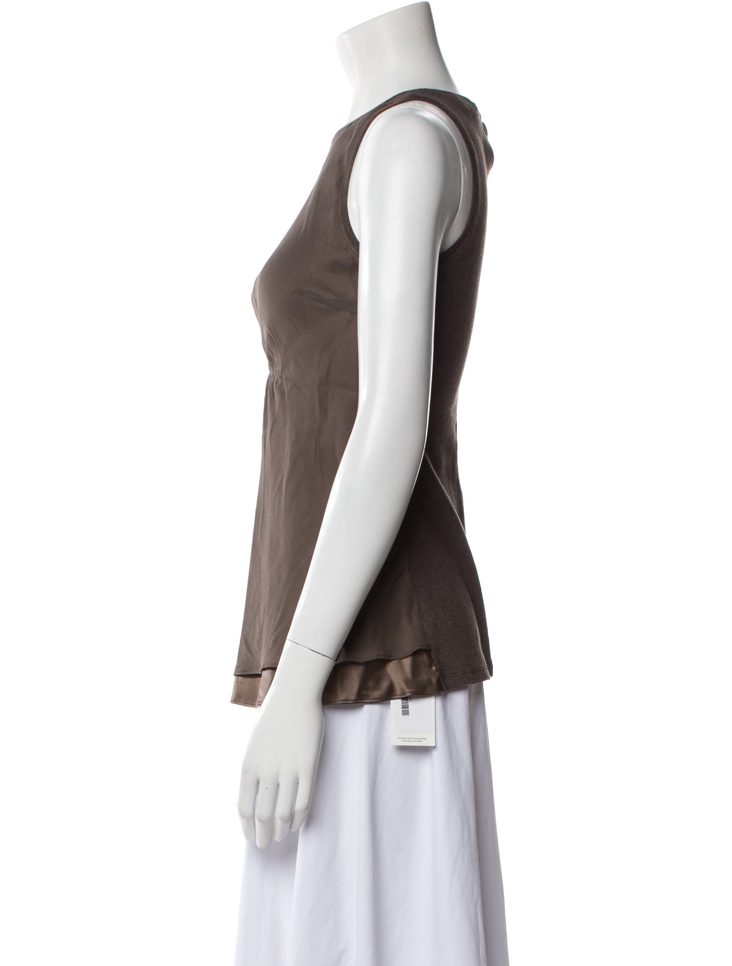 Brunello Cucinelli Scoop Neck Sleeveless Top