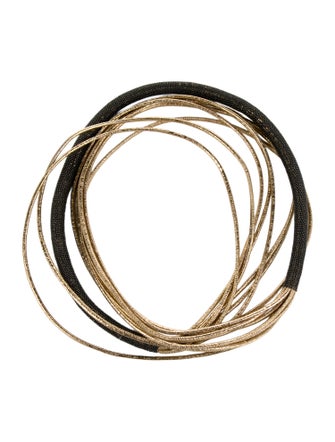 Brunello Cucinelli Leather Beaded Accents Waist Belt