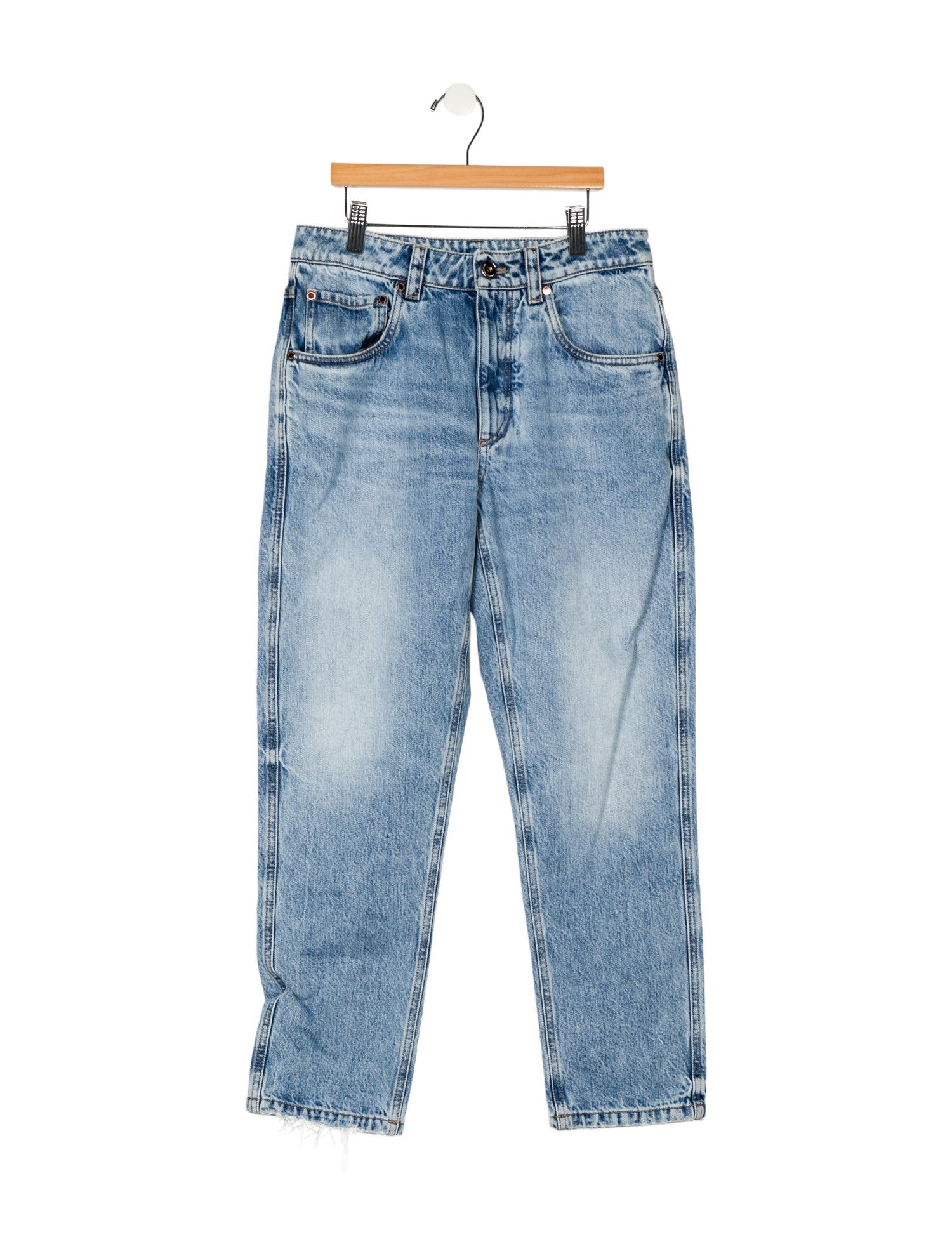 Brunello Cucinelli Mid-Rise Straight Leg Jeans