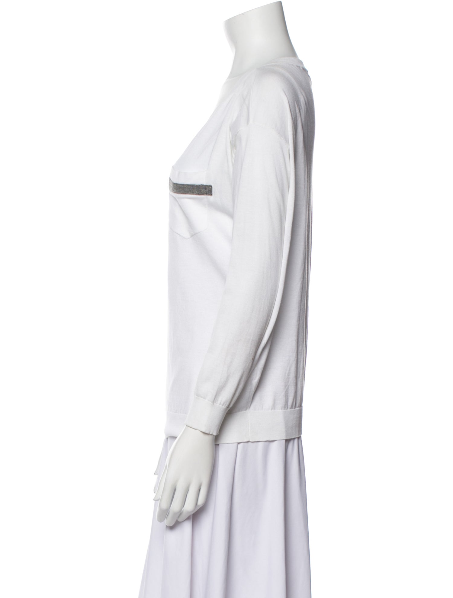 Brunello Cucinelli Scoop Neck Long Sleeve T-Shirt