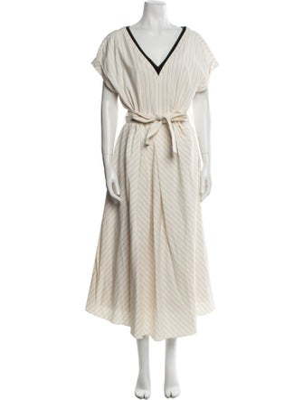 Brunello Cucinelli V-Neck Long Dress