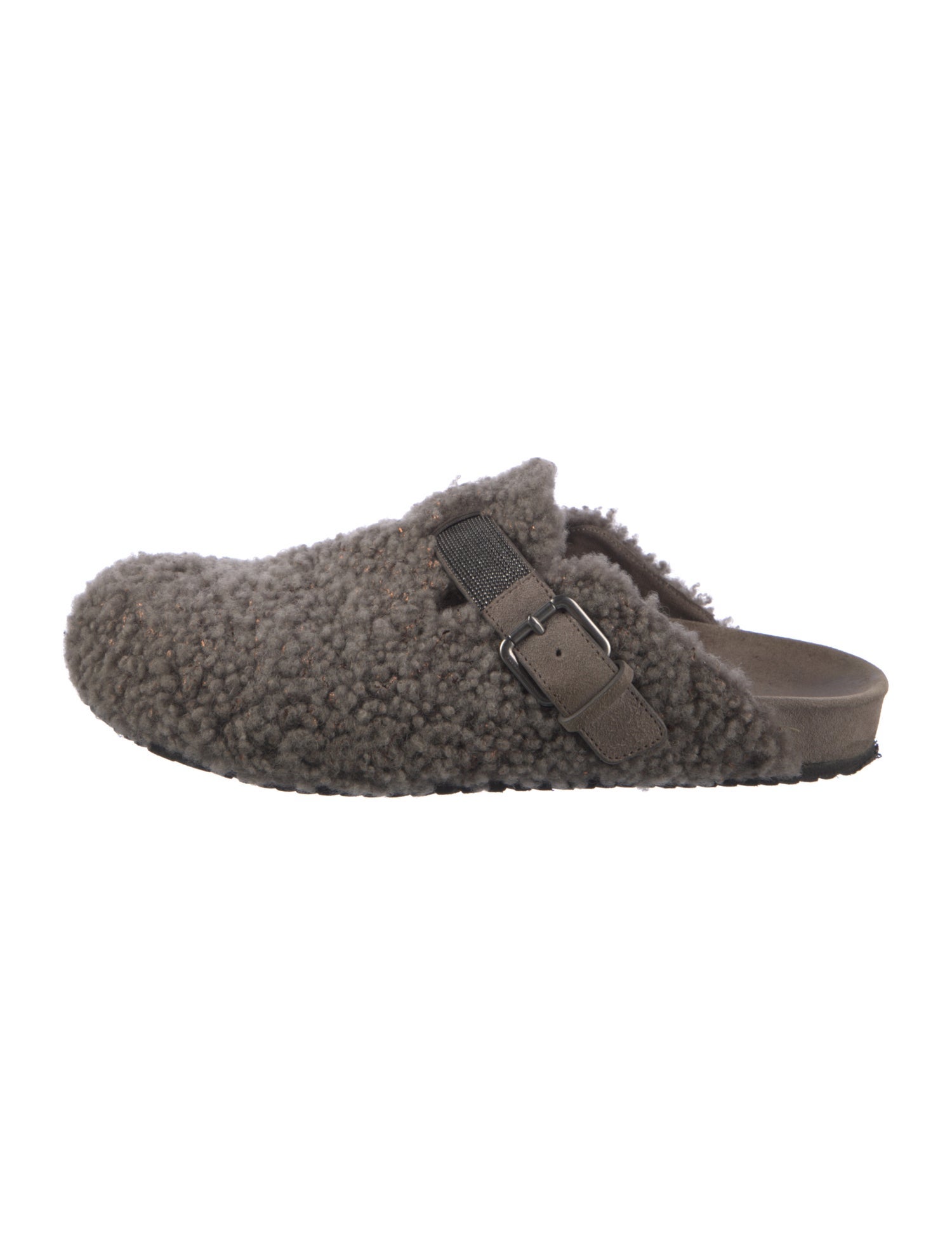 Brunello Cucinelli Monili Shearling Mules