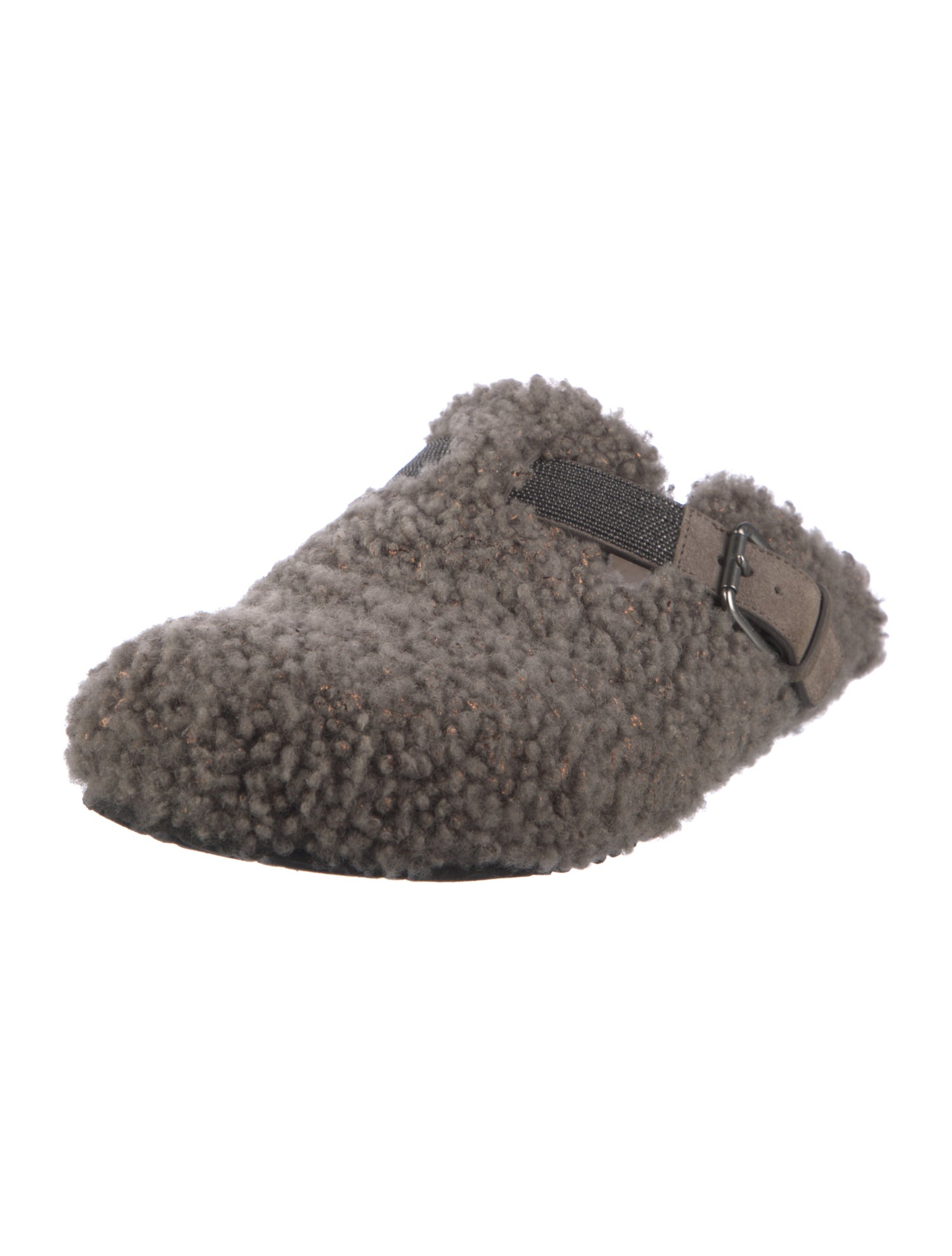 Brunello Cucinelli Monili Shearling Mules