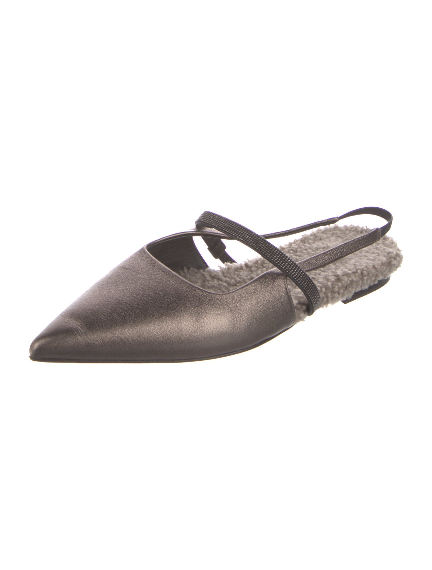 Brunello Cucinelli Monili Leather Mules