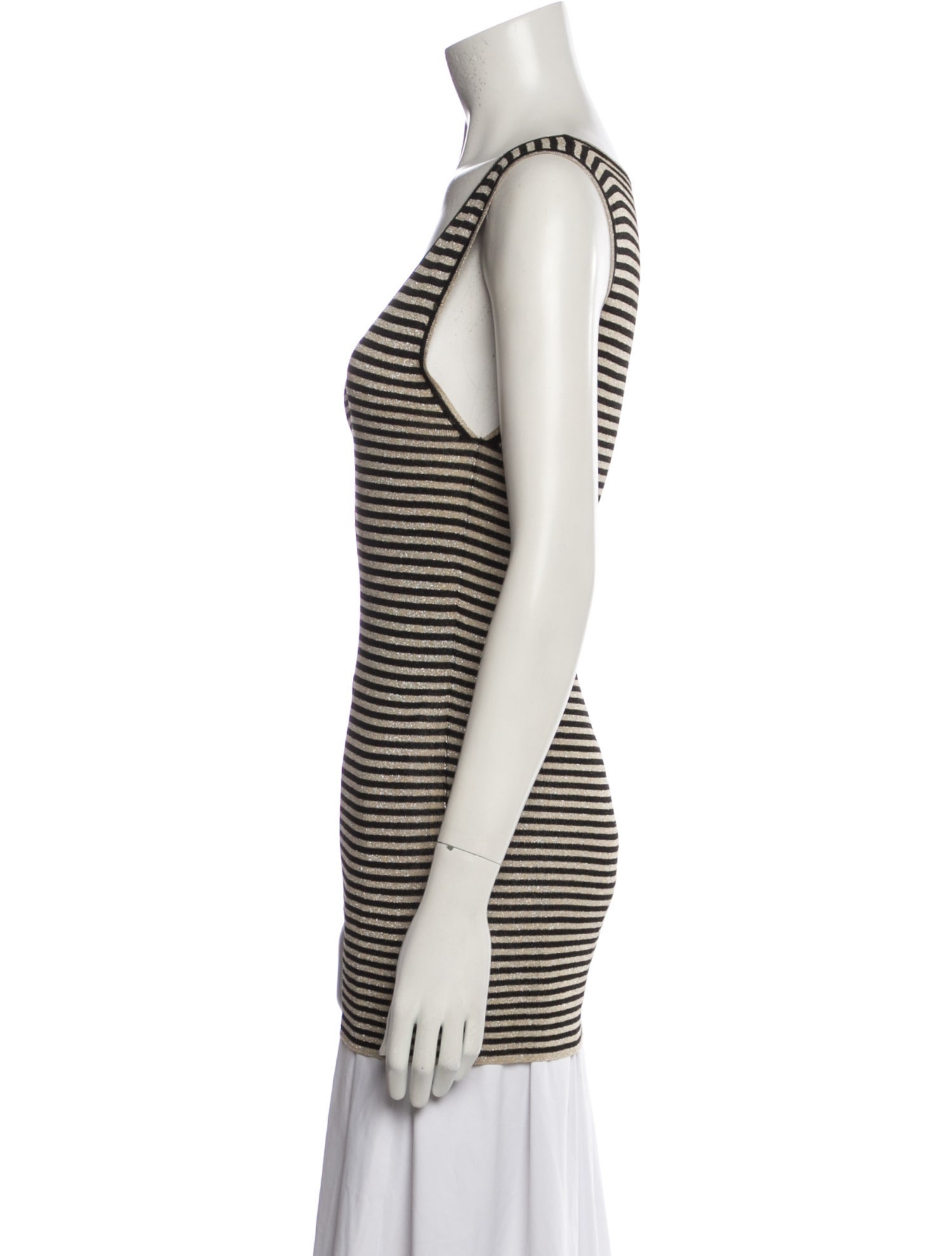 Brunello Cucinelli Striped V-Neck Top
