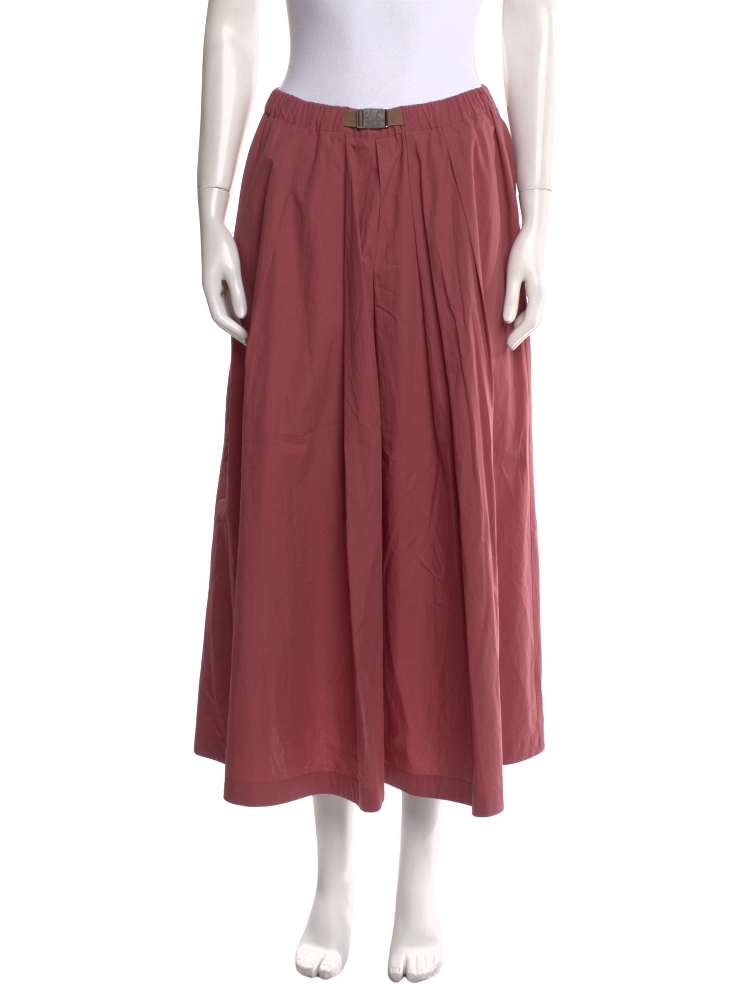 Brunello Cucinelli Pleated Accents Midi Length Skirt