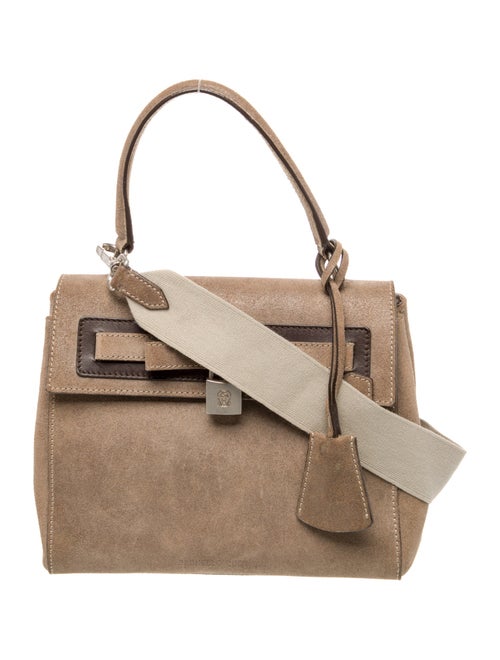 Brunello Cucinelli Suede Top Handle Bag