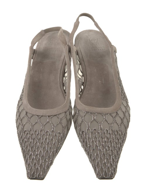 Brunello Cucinelli Suede Slingback Flats