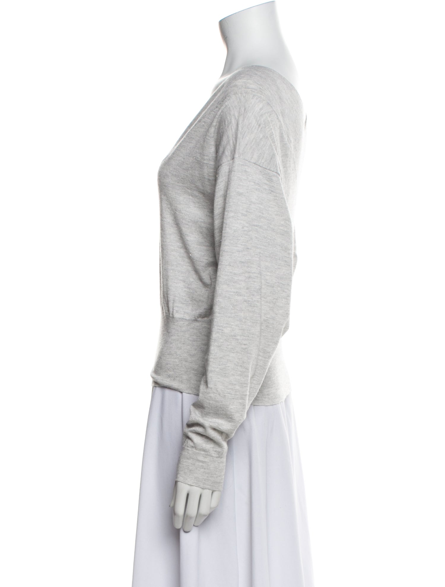 Brunello Cucinelli Cashmere V-Neck Sweatshirt