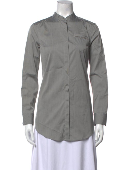 Brunello Cucinelli Long Sleeve Button-Up Top